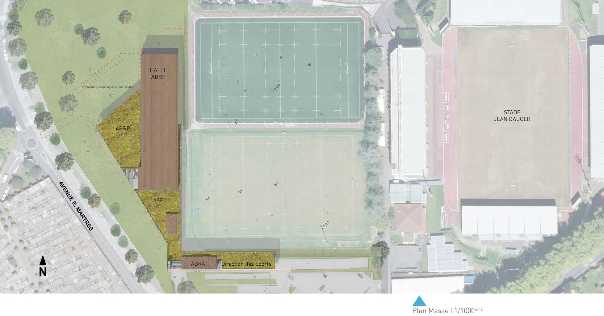 Concours pour la conception-réalisation d’un centre de formation et de performance pour l’Aviron Bayonnais Complexe Jean Dauger — vue 3